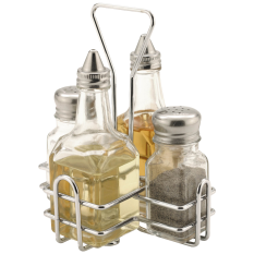 Glass Condiment Oil & Vinegar Table (Set of 4)