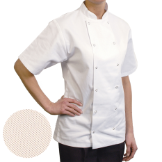 Cool Back Danny Chef Jacket Unisex White Short Sleeve