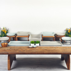 Sand Brown Copenhagen Melamine GN 1/1 Platter 53x32.5x3.5cm