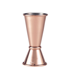 Genware Cocktail Jigger Measure 10ml 20ml 30ml 40ml Copper