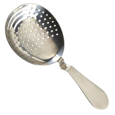 Genware Julep Cocktail Strainer Premium Notched Stainless Steel
