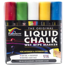 Liquid Chalk Markers - Jumbo 15mm Coloured (Pack of 5)
