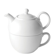 Titan White One Cup Teapot 12oz/340ml (Pack of 6)