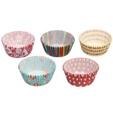 KitchenCraft 7cm Paper Cake Cases Assorted Patterned (Pack of  250)