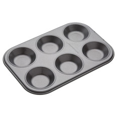 MasterClass Non-Stick Six Hole Shallow Baking Pan 24 x 16cm/9.4" x 9.3"