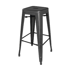 Bolero Bistro Steel High Stool Black (Pack of 4)