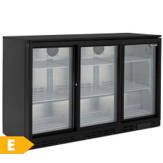 Blizzard Low Height Bottle Cooler 3 Door Sliding 280 Litre