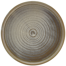 Terra Porcelain Matt Grey Low Presentation Plate 18cm/7" (Pack of 6) 