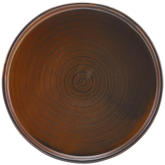 Terra Porcelain Rustic Copper Low Presentation Plate 18cm/7" (Pack of 6)