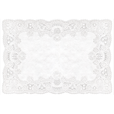 Swantex Rectangle White Doily 25.4x36.9mm/10x14.5" (Pack of 250)