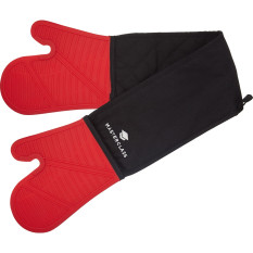 MasterClass Seamless Silicone Wide Double Oven Glove Red
