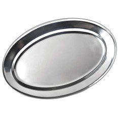 Meat Flat Stainless Steel 22.5 x 16cm/9 x 6.5"