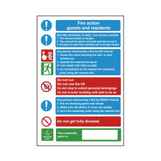 Fire Exit Fire Safety Sign for Catering