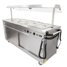 Parry MSB18G Mobile Servery Unit with Bain Marie Top and Gantry 1955mm