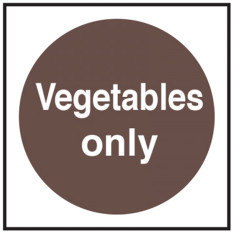Catering Sign - Vegetables Only