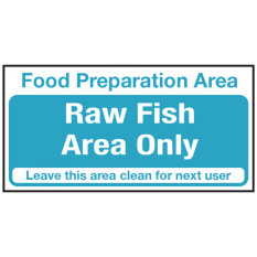 Catering Sign - Raw Fish Area