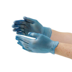 Powder Free Vinyl Gloves Blue Medium