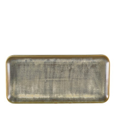 Terra Porcelain Matt Grey Narrow Rect Platter 36 x 16.5cm