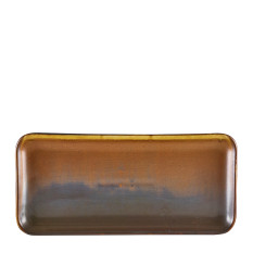 Terra Porcelain Copper Narrow Rect Platter 27 x 12.5cm