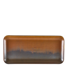 Terra Porcelain Rustic Copper Narrow Rectangular Platter 36 x 16.5cm (Pack of 6)