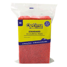 Extra Large Catering Scourer Pad Red (Pack of 10)
