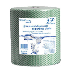All Purpose J Cloth Roll Centrefeed 350 Sheet Green