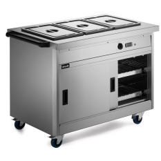 Lincat P8B3 Panther 800 Series Free-standing Hot Cupboard 3GN Bain Marie Top 1205mm