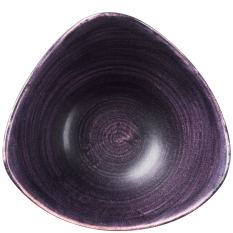 Churchill Stonecast Patina Deep Purple Triangular Bowl 15.3cm/6" 260ml/9oz (Pack of 12)