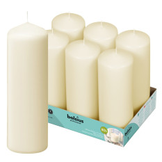 Pillar Candles Professional Ivory 200x68mm 80 Hour (Pack of 6)