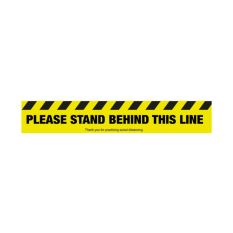 Please Stand Behind This Line Floor Graphic