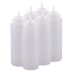 Clear Wide Mouth Squeeze Bottle 32oz 945ml (Pack of 6)