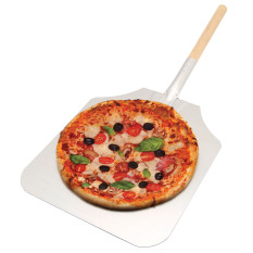 Large Aluminium Pizza Peel with Wood Handle 12 Inch x 14 Inch