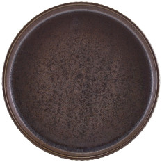 Terra Porcelain Black Fluted Presentation Plate 20.5cm/8" (Pack of 6)