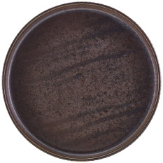 Terra Porcelain Black Fluted Presentation Plate 26cm/10" (Pack of 6)