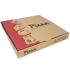 Pizza Boxes Cardboard Printed 30cm/12" (Pack of 100)