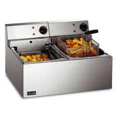 Lincat LDF2 Lynx 400 Electric Countertop Twin Tank General Purpose Fryer 2 Baskets 540mm 2x 3.0 kW