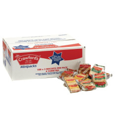 Crawfords Mini Pack Biscuits Assorted (Pack of 100)