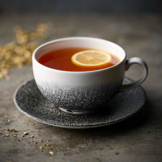 Churchill Studio Prints Raku Quartz Black Cappuccino Coffee Saucer 15.6cm/6.1" (Pack of 12)