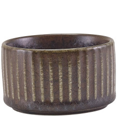 Terra Porcelain Black Fluted Ramekin 70ml/2.5oz (Pack of 12)