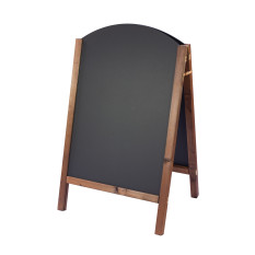 Reversible Curved Top Oak A-Board Chalkboard