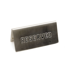 Stainless Steel Reserved Table Sign (Pack of 6)