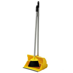Dustpan & Brush Set Long Handled Yellow