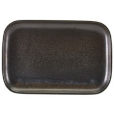 Terra Porcelain Black Rectangular Plate 34.5 x 23.5cm x 6