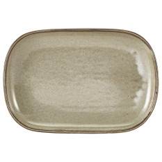 Terra Porcelain Grey Rectangular Plate 24 x 16.5cm x 12