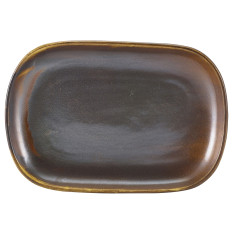 Terra Porcelain Rustic Copper Rect. Plate 24 x 16.5cm x 12