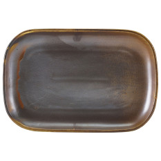 Terra Porcelain Rustic Copper Rect. Plate 29 x 19.5cm x 6