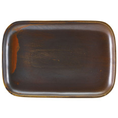 Terra Porcelain Rustic Copper Rect. Plate 34.5x23.5cm x 6