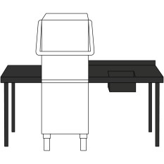 Pass Through Prewash Sink 1200mm Right Straight Bundle
