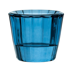 Ribbed Glass Nightlight Tealight Holder Blue (Pack of 12)
