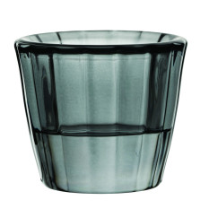 Ribbed Glass Nightlight Tealight Holder Grey (Pack of 12)